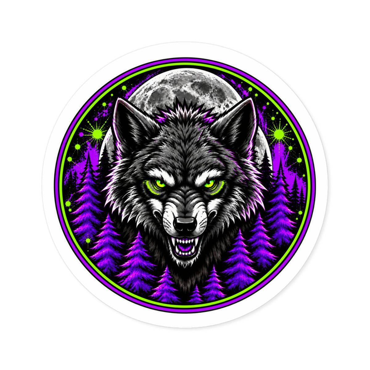 Wild After Dark — Wolf Sticker
