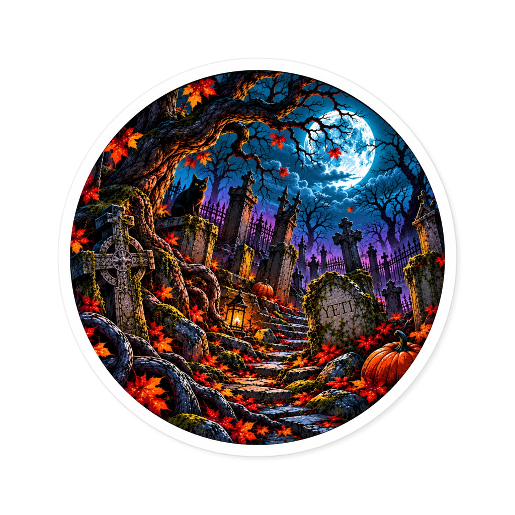 Restless Hollow — Haunted Graveyard Sticker
